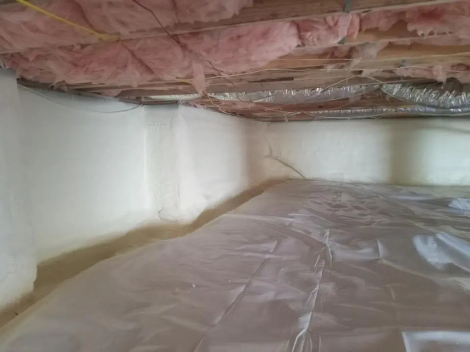 Crawl space encapsulation with closed-cell spray foam for Spray Foam Roofing Repair in Kendallville